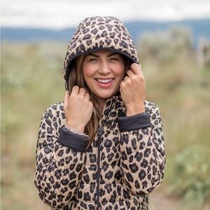 Jillian Harris Joe Fresh Leopard Puffer Coat